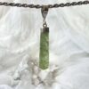 peridot pendant green crystal necklace single gemstone semi-precious gems heart chakra healing jewellery