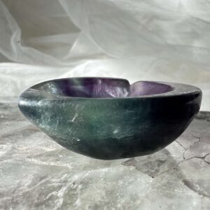 heart shaped fluorite dish