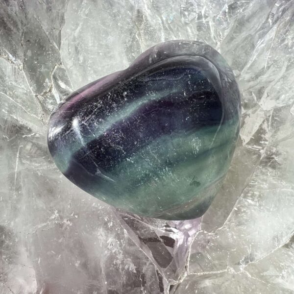 heart shaped fluorite dish