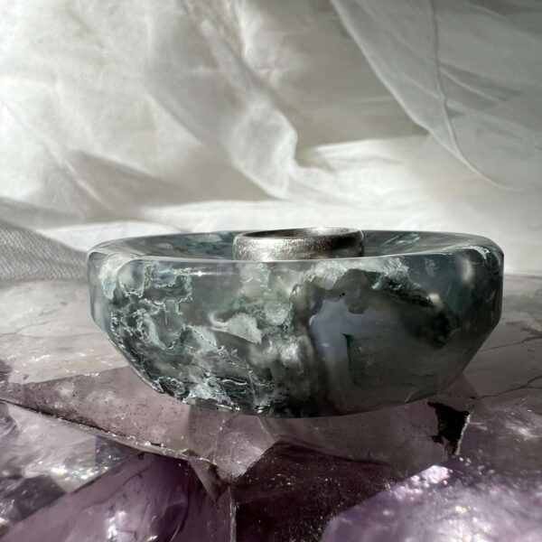 moss agate dish