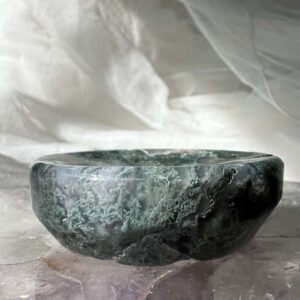 moss agate dish simple hand carved natural agate jewellery holder home decor