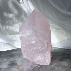 part polished rose quartz