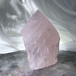 part polished rose quartz