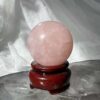 rose quartz crystal ball stone sphere round crystal heart chakra NZ crystal shop online