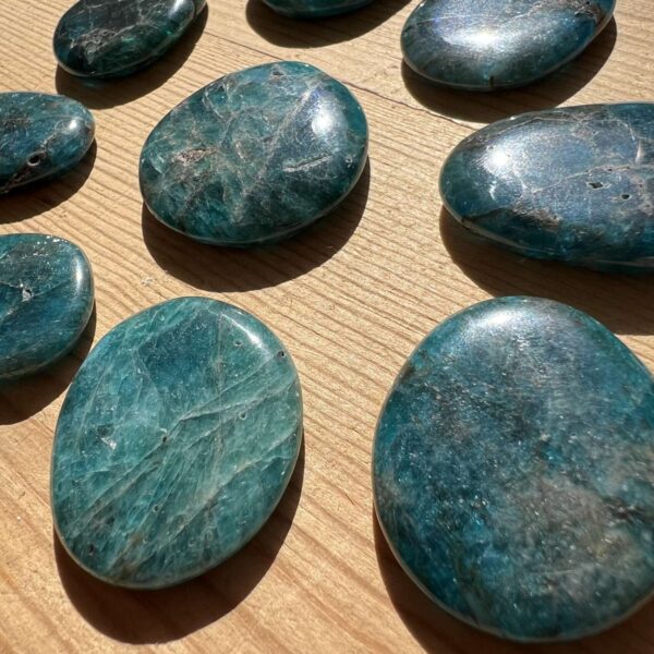 blue apatite palmstone