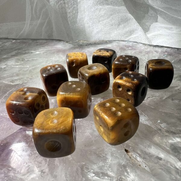 tiger eye dice crystal dice gaming toys natural crystal dice crystal shop online