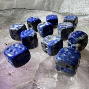 lapis lazuli dice natural crystal toy games night fun online crystal shop