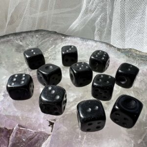 black obsidian dice crystal dice fun toy gaming online crystal shop