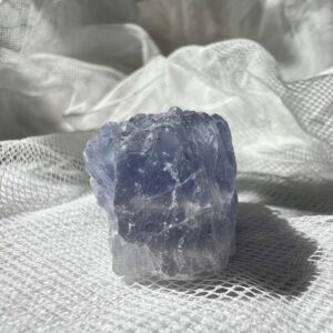 natural blue fluorite crystal