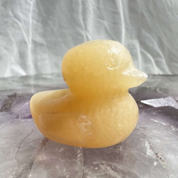 yellow calcite duck crystal animal solar plexus chakra manipura crystal shop online