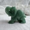 aventurine elephant natural green quartz crystal carved animal