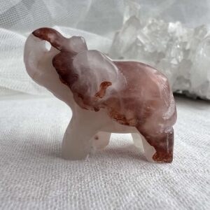 strawberry quartz elephant natural crystal carved animal online crystal shop