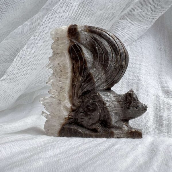 crystal cluster squirrel carving home decorators clear quartz shop online NZ