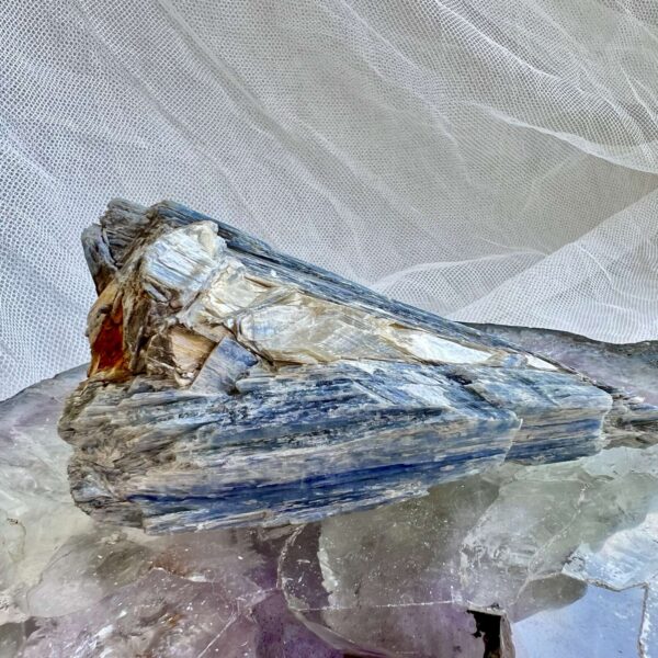 natural blue kyanite with mica schist earth artwork home decor mineral specimens online crystal shop