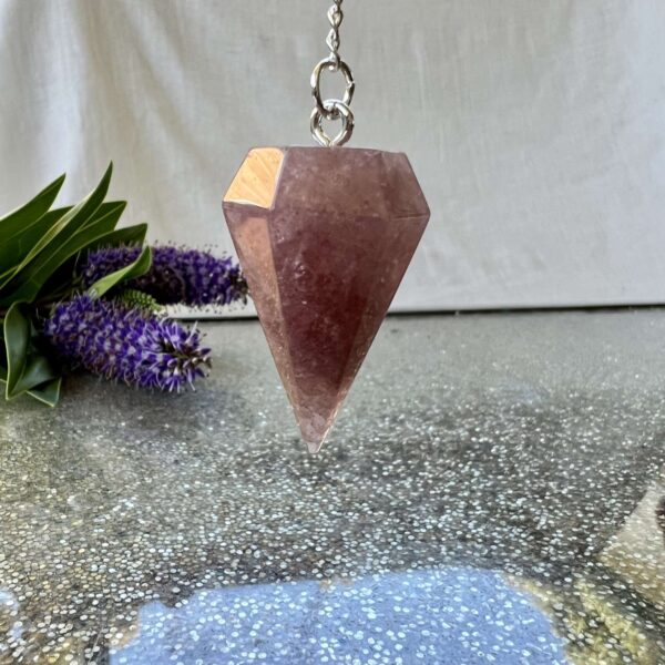 Strawberry quartz pendulum - Image 2