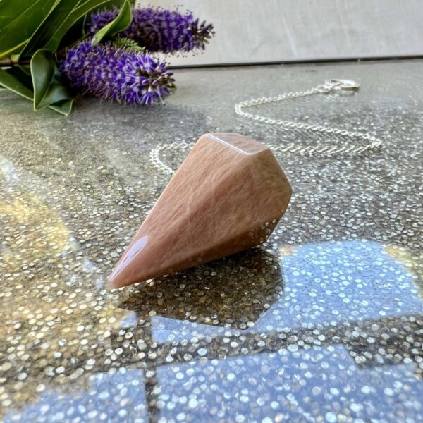 peach moonstone pendulum orange feldspar divination tool