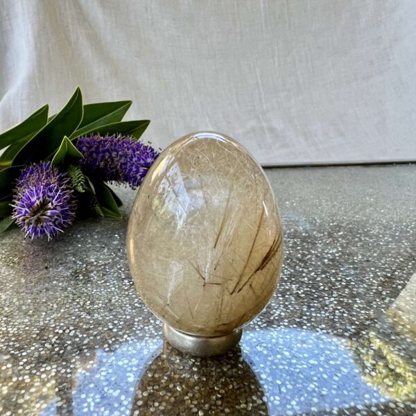 Rutilated quartz egg - Image 3