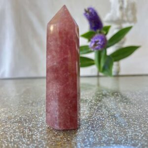 strawberry quartz point tower hematite and crystal online shop NZ