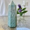 aqua green six sided amazonite tower aka point crystal shop online NZ