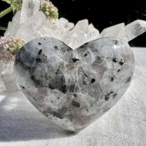 rainbow moonstone heart hand carved crystals and minerals online shop NZ Aotearoa