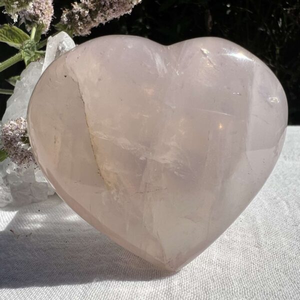 rose quartz heart hand carved crystals and minerals online shop NZ Aotearoa heart chakra anahata