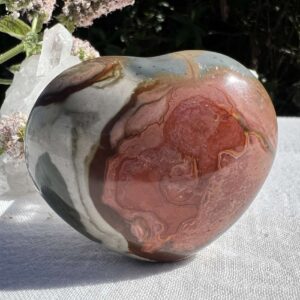 polychrome jasper heart red brown and grey natural colour mineral crystals healing root chakra muladhara crystal shop online Aotearoa New Zealand