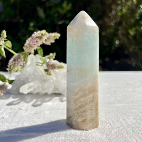 caribbean calcite tower natural crystals healing throat chakra vishuddha crystal shop online Aotearoa New Zealand