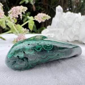 malachite polished freeform natural mineral copper carbonate hydroxide heart chakra crystal healing shop online Aotearoa NZ