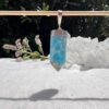 caribbean calcite pendant crystal necklace blue aragonite with calcite