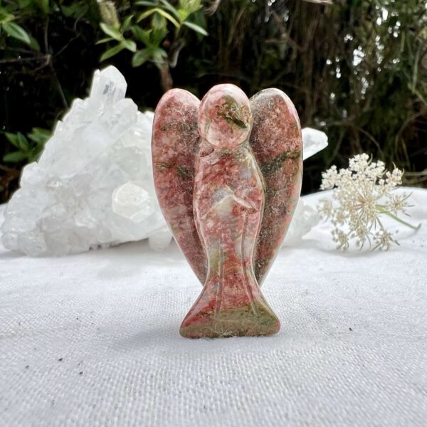 unakite angel pink feldspar green epidote natural granite crystal heart chakra anahata online crystal shop