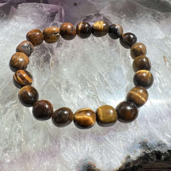 golden tiger eye bracelet freeform polished bead natural crystal jewellery online crystal shop Nz Aotearoa