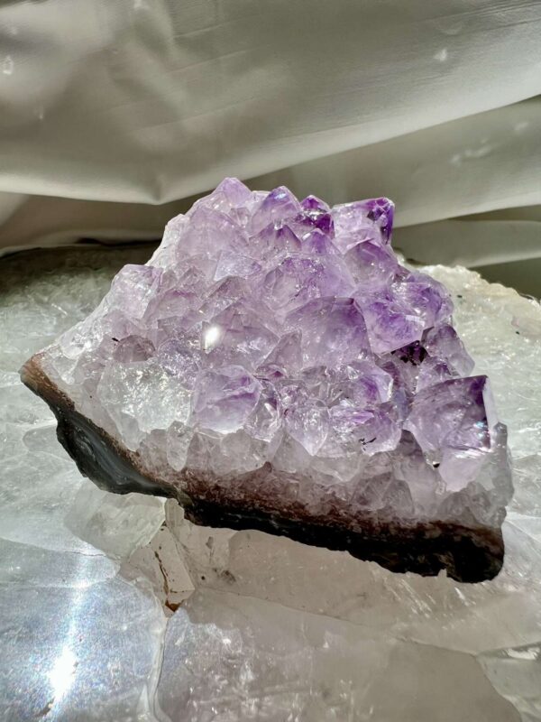 amethyst cluster natural purple quartz crystal home decor yoga mindfulness