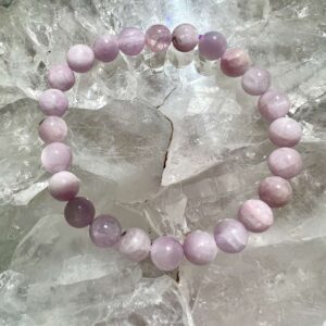 kunzite bracelet crystal bead jewellery natural crystal gems