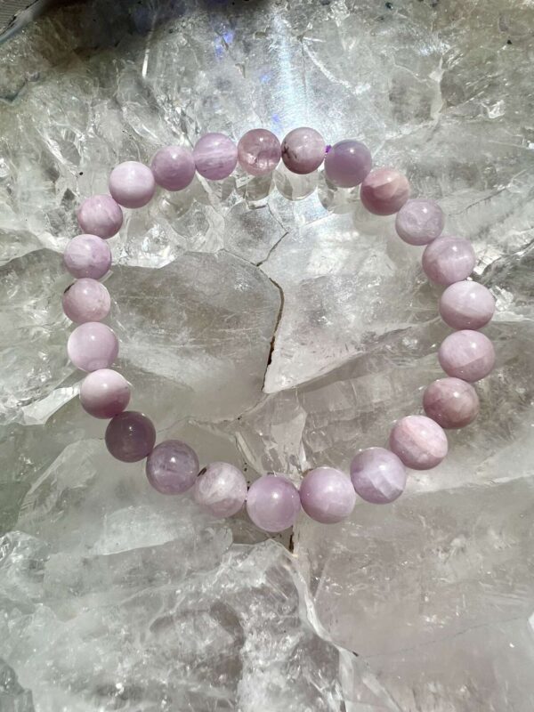 kunzite bracelet crystal bead jewellery natural crystal gems