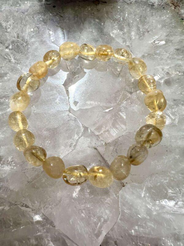 polished bead citrine bracelet crystal freeform bead jewellery