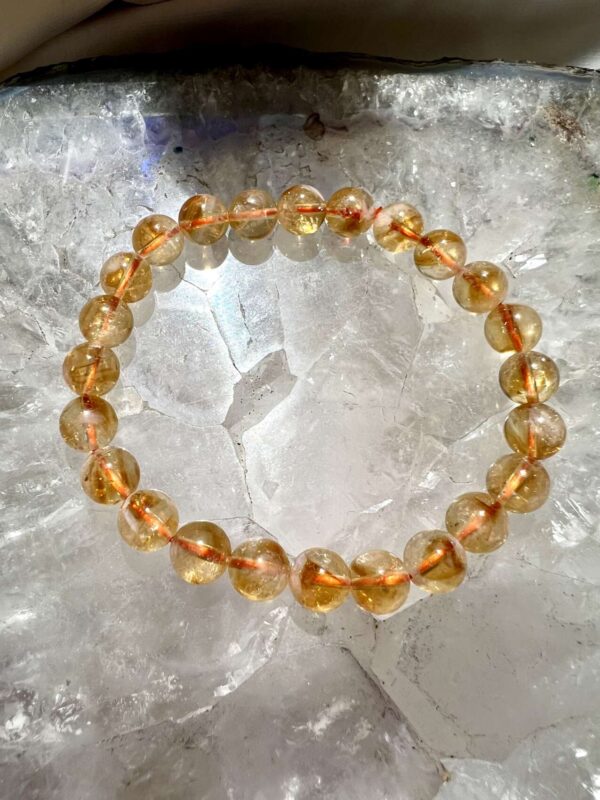 citrine bracelet 8 mm crystal bead jewellery