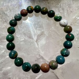 bloodstone bracelet crystal jewellery 8 mm beads