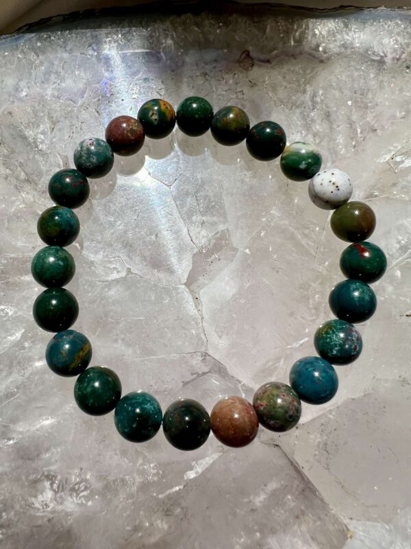 bloodstone bracelet crystal jewellery 8 mm beads